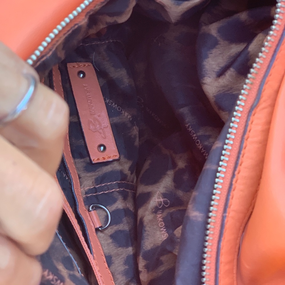 b. makowsky Coral Leather Hobo with Stud and Buckle Details - Picture 7 of 14